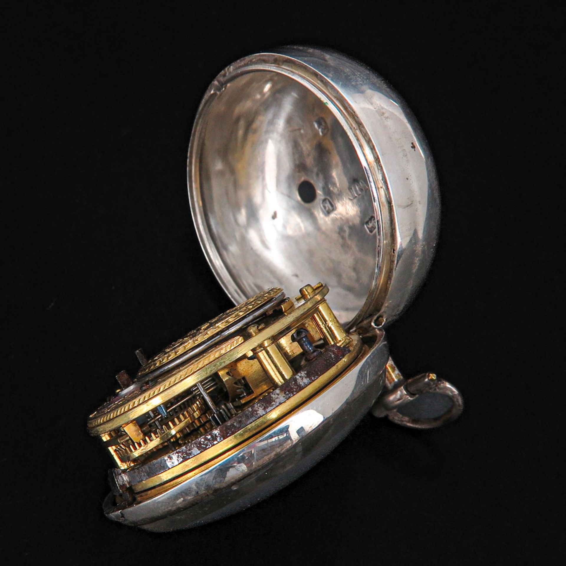 A Silver Pocket Watch Signed J. Richards London - Bild 7 aus 9