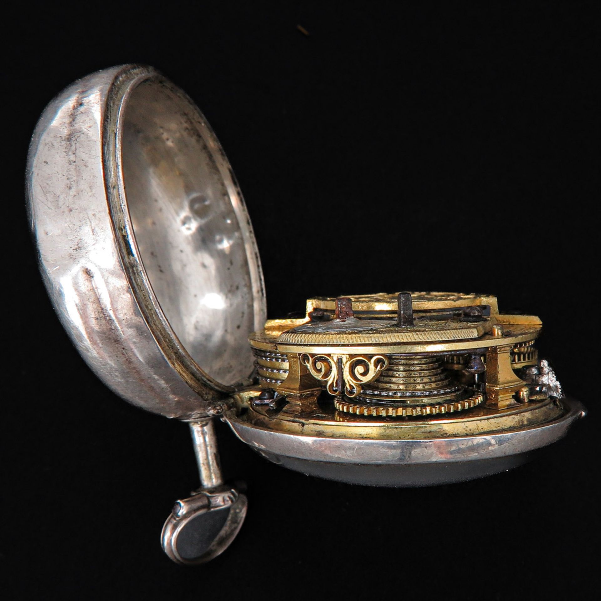 A Silver Pocket Watch Signed Witter London Circa 1760 - Bild 7 aus 9