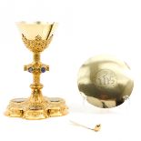 A Beautiful 19th Century Gold Plated Silver Chalice