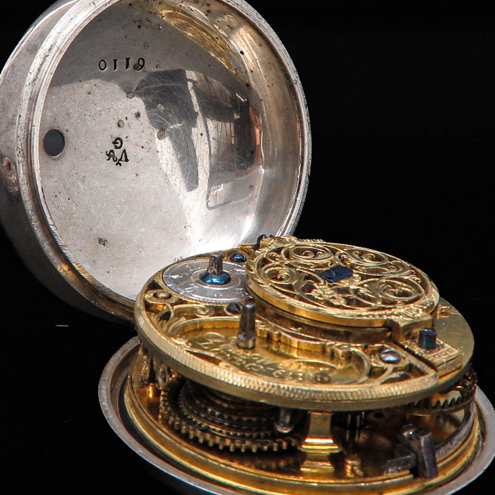 A Silver Pocket Watch Signed John Witter London Circa 1740 - Bild 5 aus 9