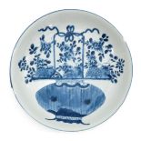 A Blue and White Plate