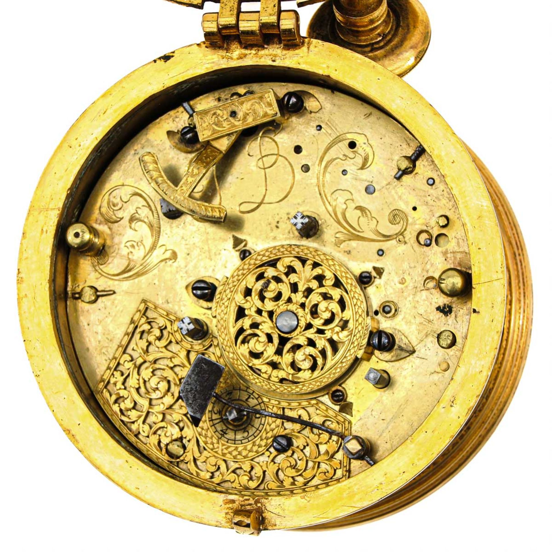 A 17th Century German Box Clock Signed JB - Image 7 of 9