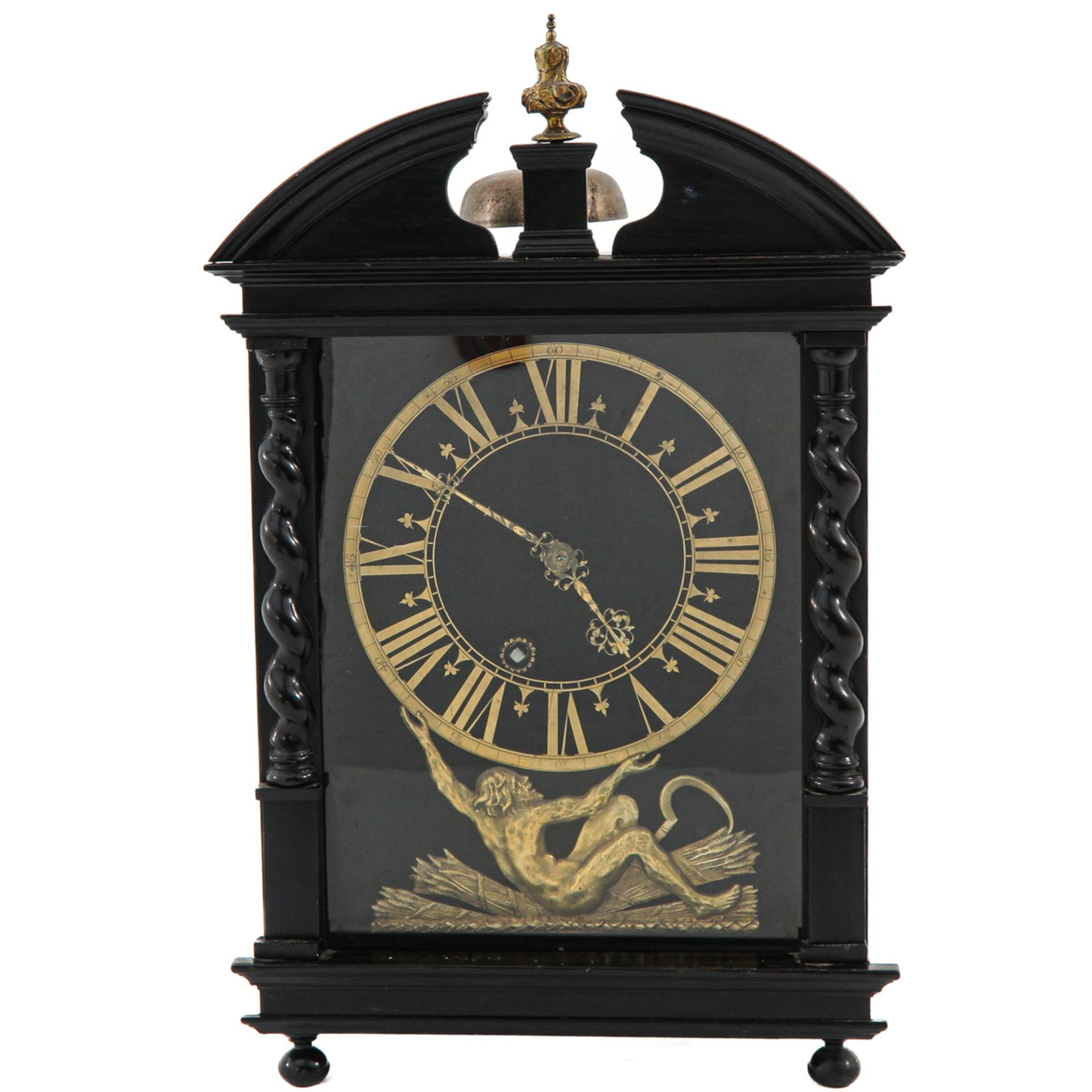 A 17th Century Hague Clock or Haagsche Klok Signed Pieter Visbagh