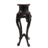 A Carved Marble Top Side Table