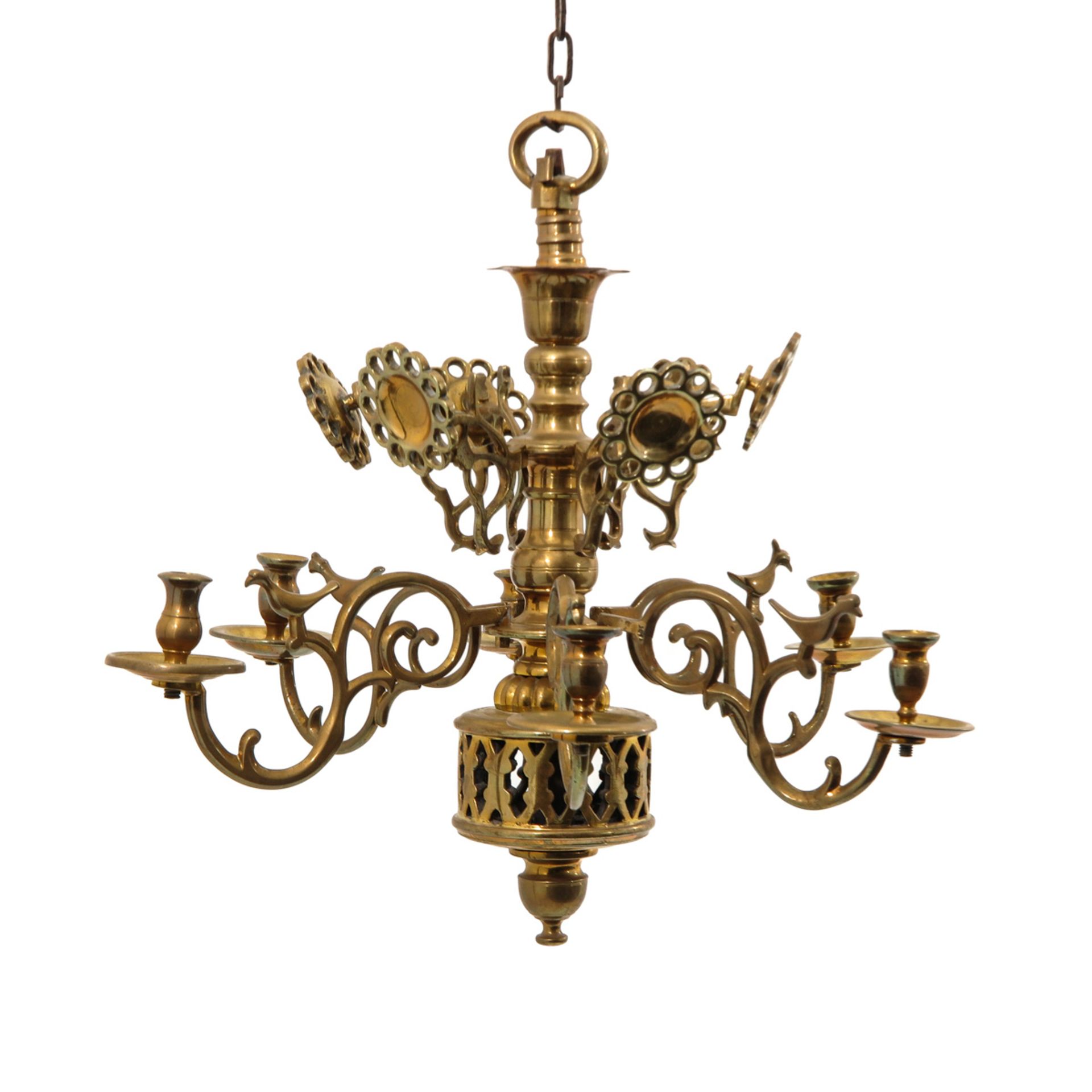 A Brass 18th Century Chandelier - Image 2 of 7
