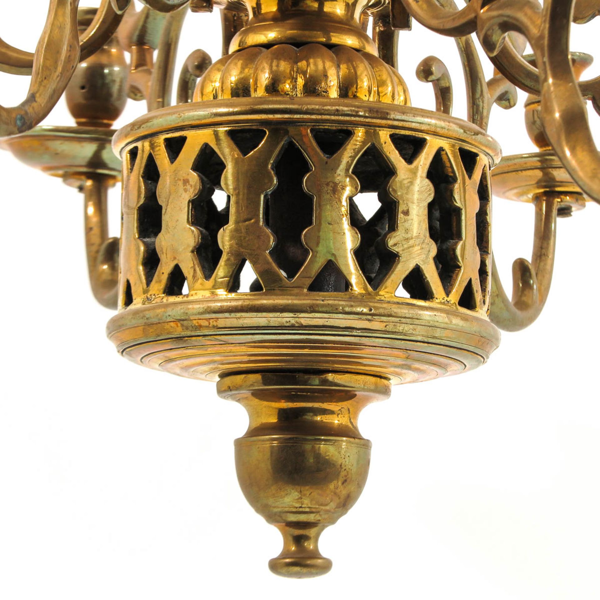 A Brass 18th Century Chandelier - Image 7 of 7