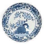 A Blue and White Dish