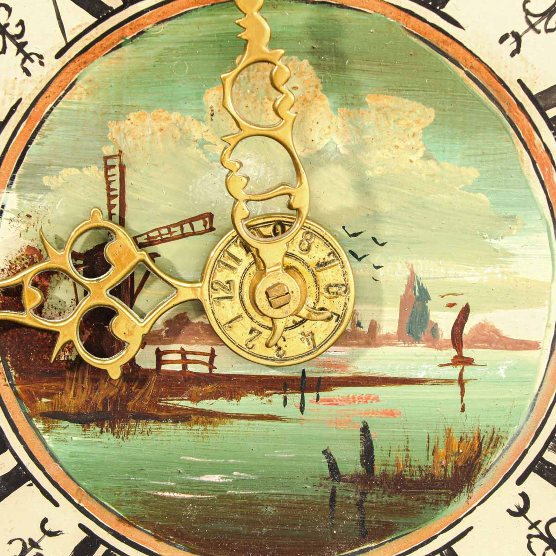 A 19th Century Friesland Wall Clock - Bild 5 aus 9