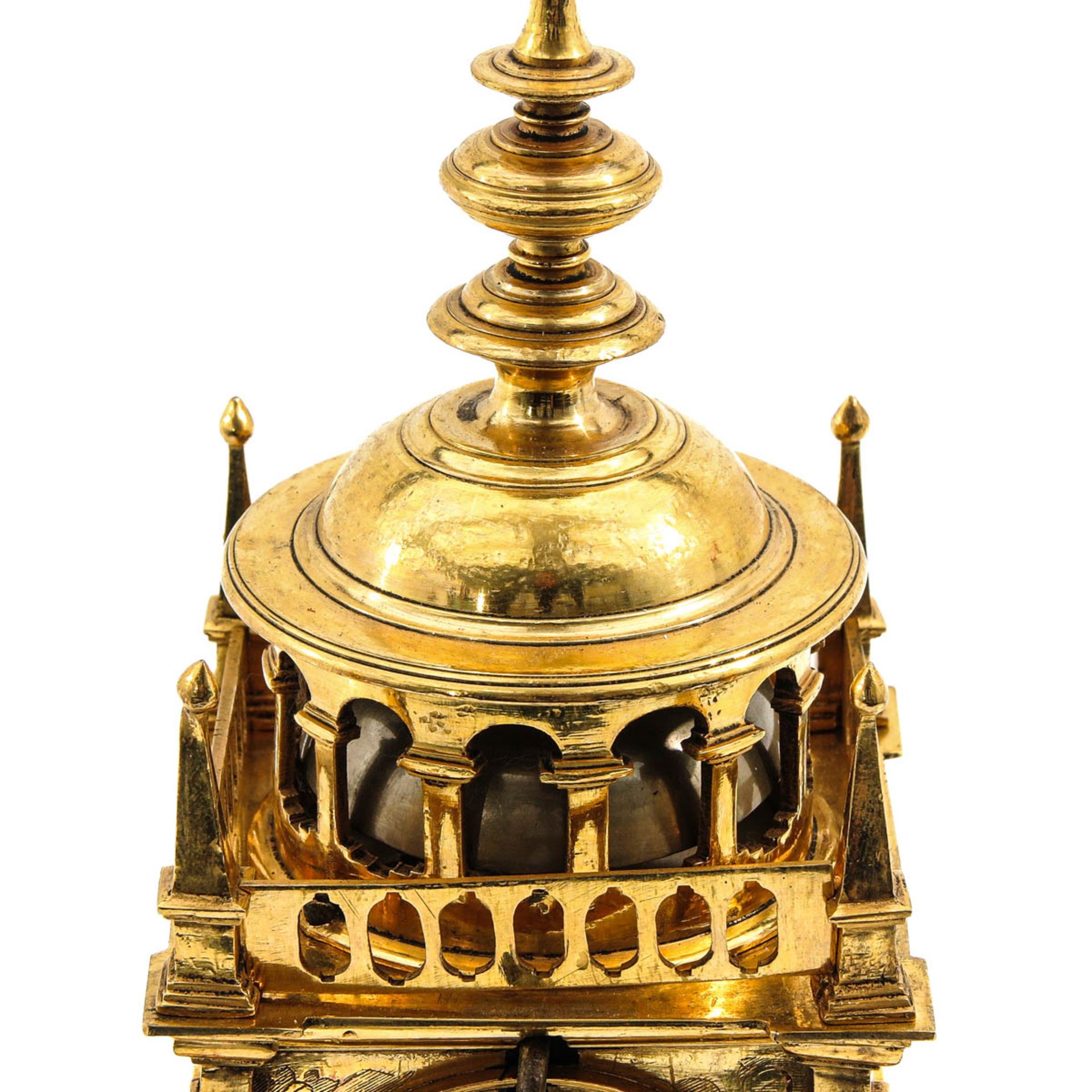 A 17th Century Gilded Turmuhr Clock - Image 10 of 10