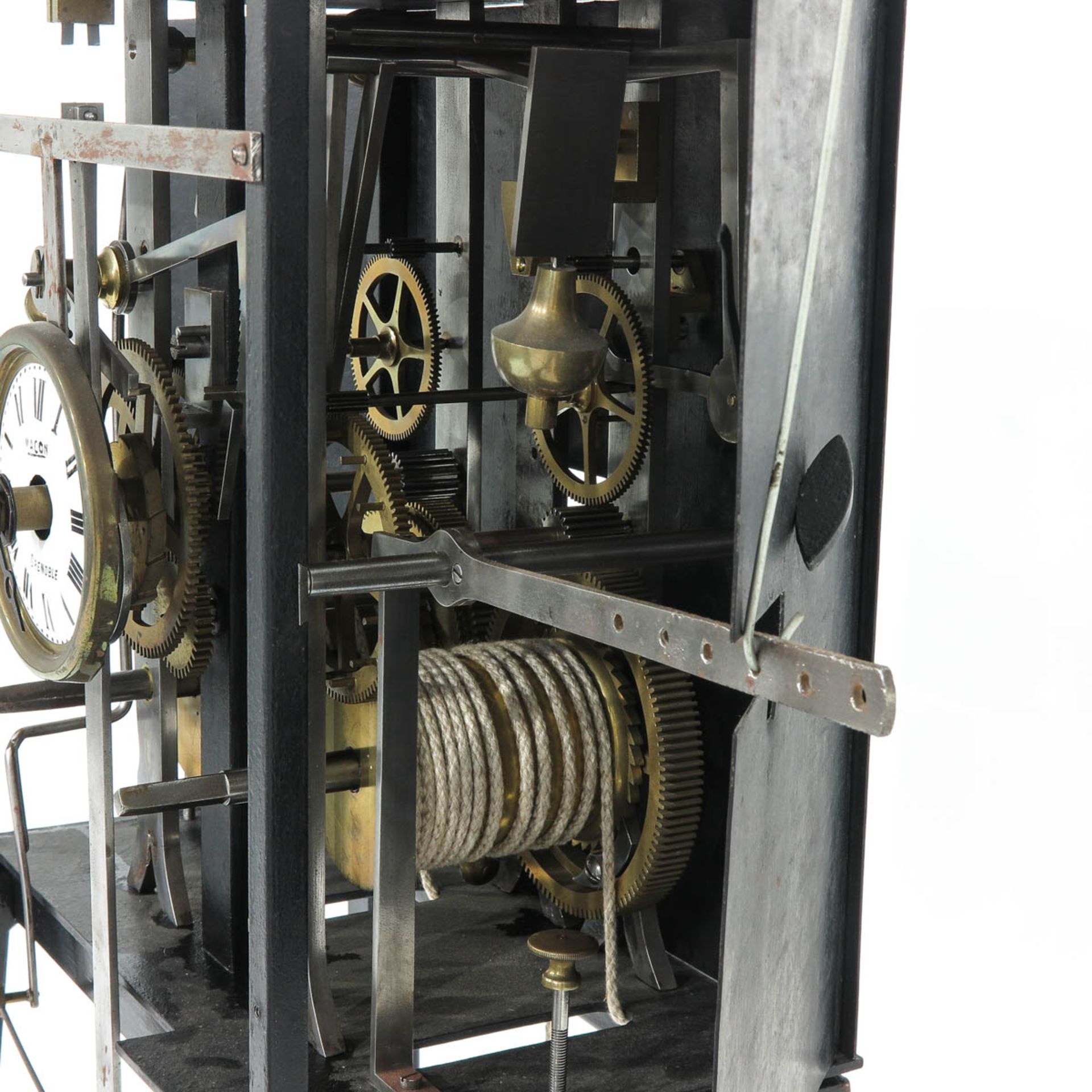 A Turret Clock or Torenuurwerk Signed Macon Grenoble - Bild 7 aus 9