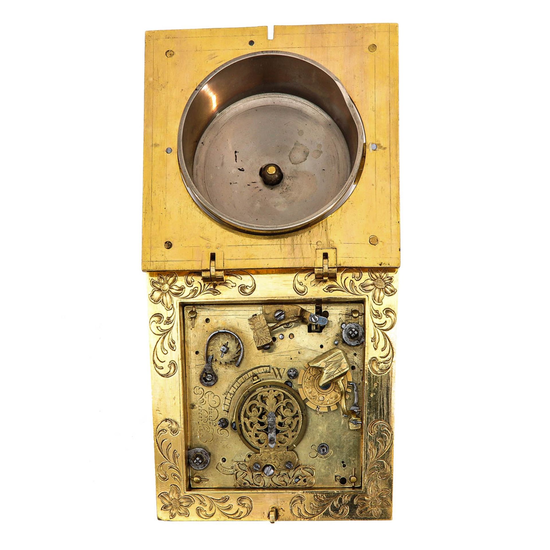 A 17th Century German Box Clock or Doosklok Signed David Weber - Bild 7 aus 9
