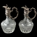 A Pair of Crystal Carafes