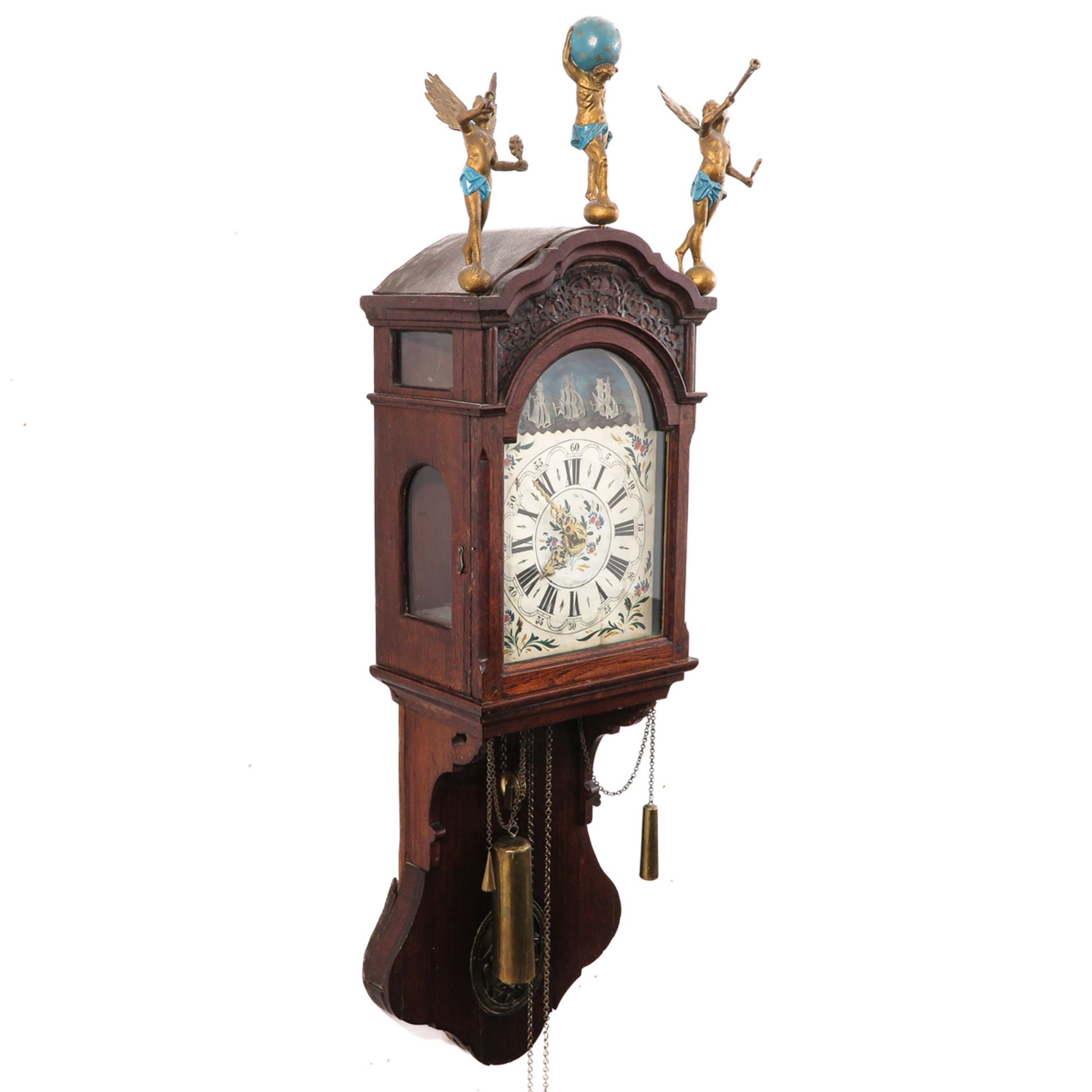 A 19th Mechanical Wall Clock - Image 2 of 10