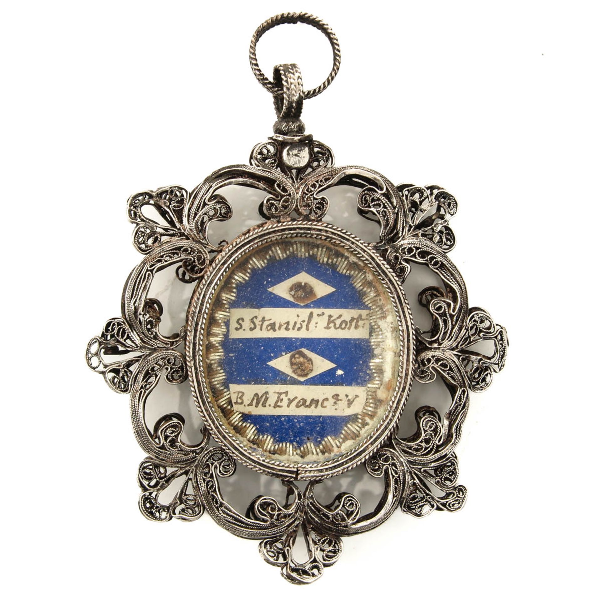 A 19th Century Silver Relic Holder