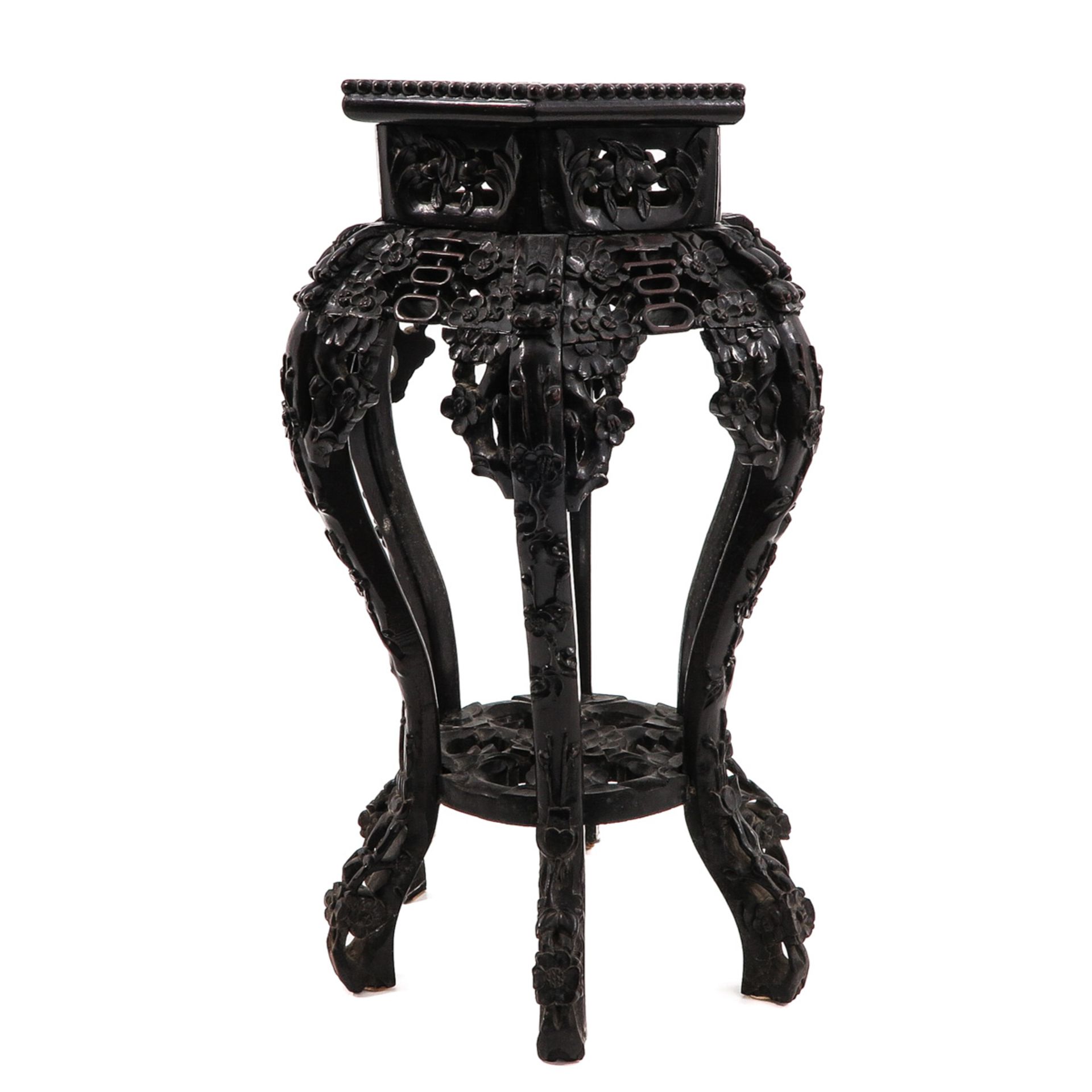 A Carved Round Marble Top Side Table - Image 2 of 5