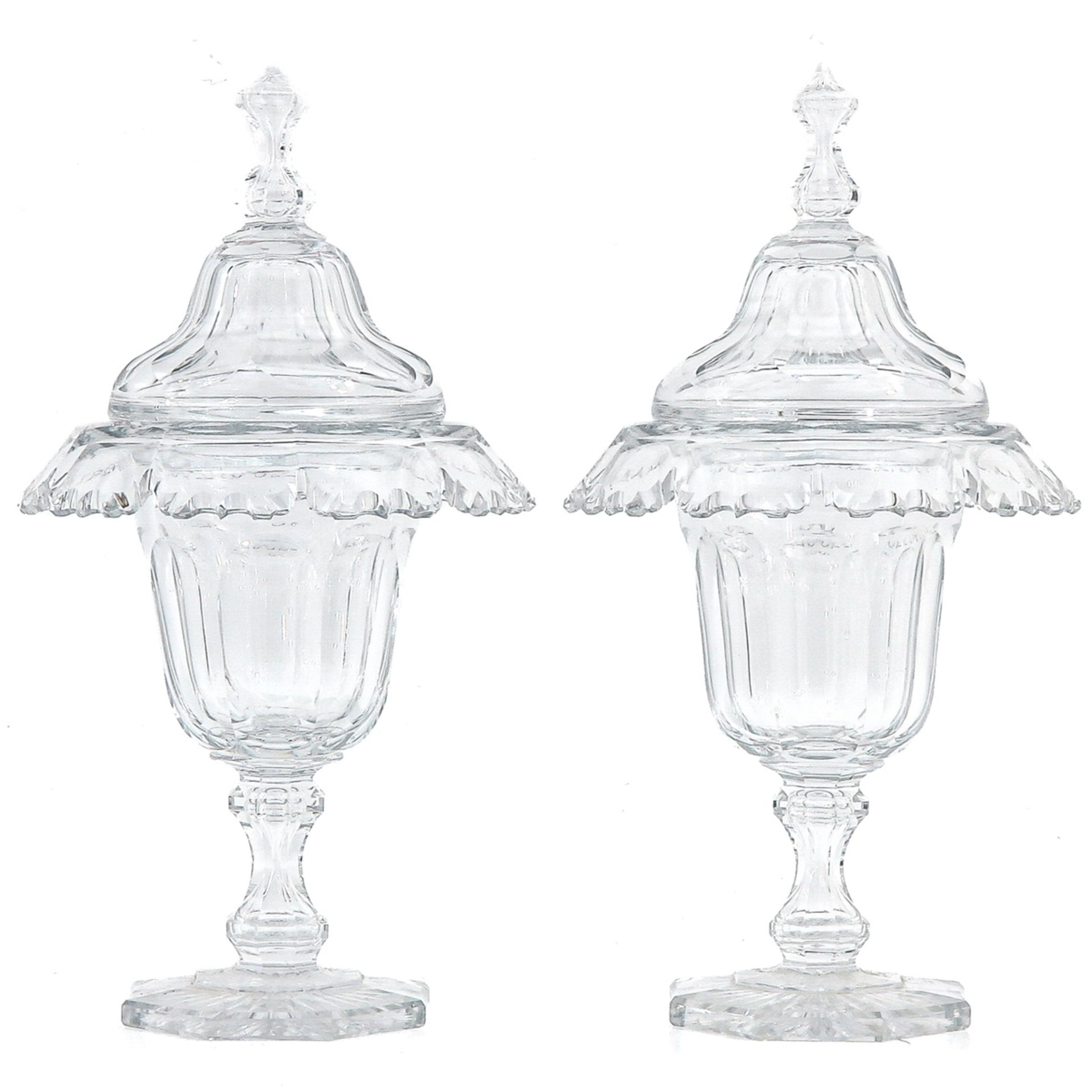 A Lot of 2 19th Century Crystal Coupes - Bild 4 aus 8