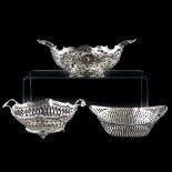 A Collection of 3 Silver Baskets