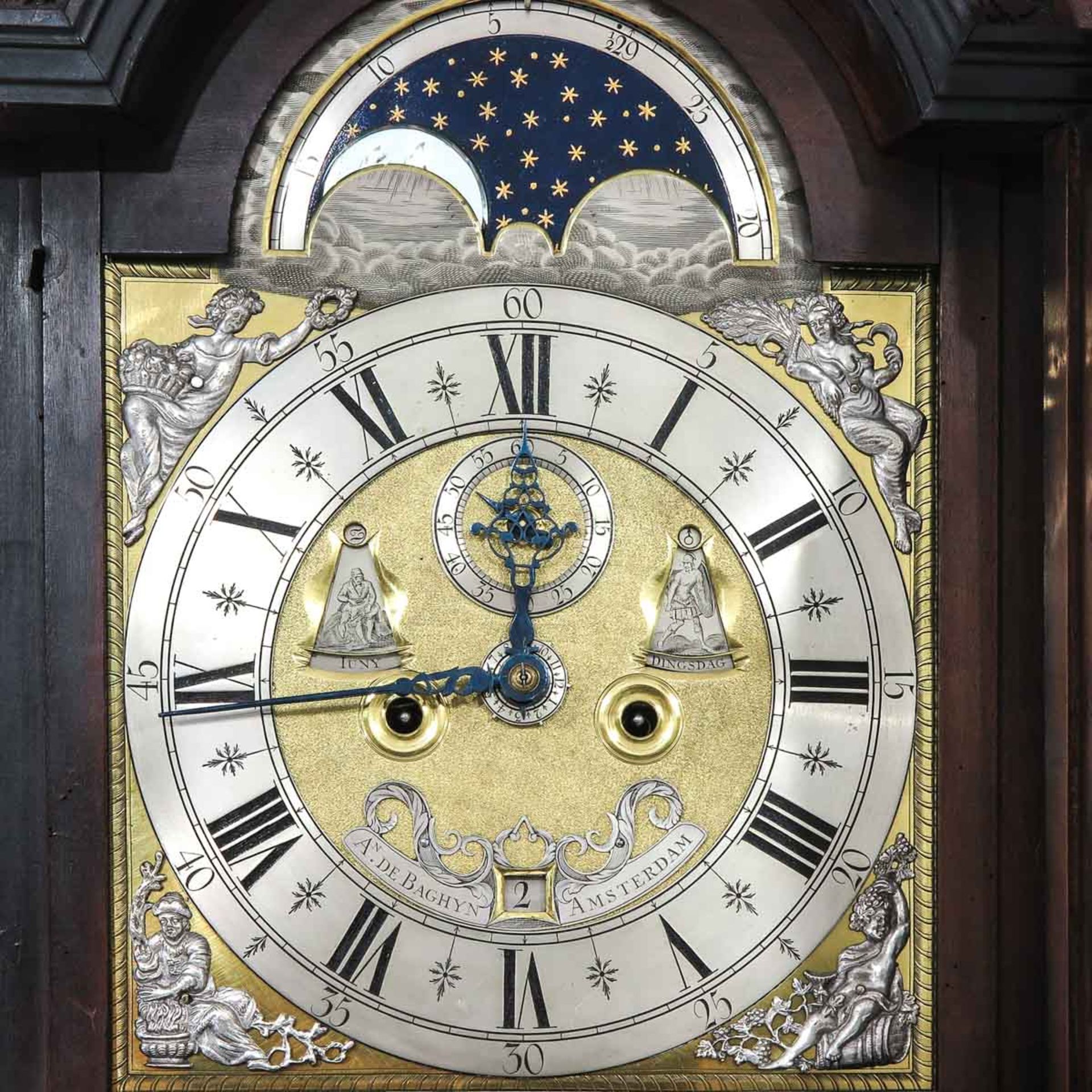 A Standing Amsterdam Clock Circa 1730 - Bild 4 aus 10
