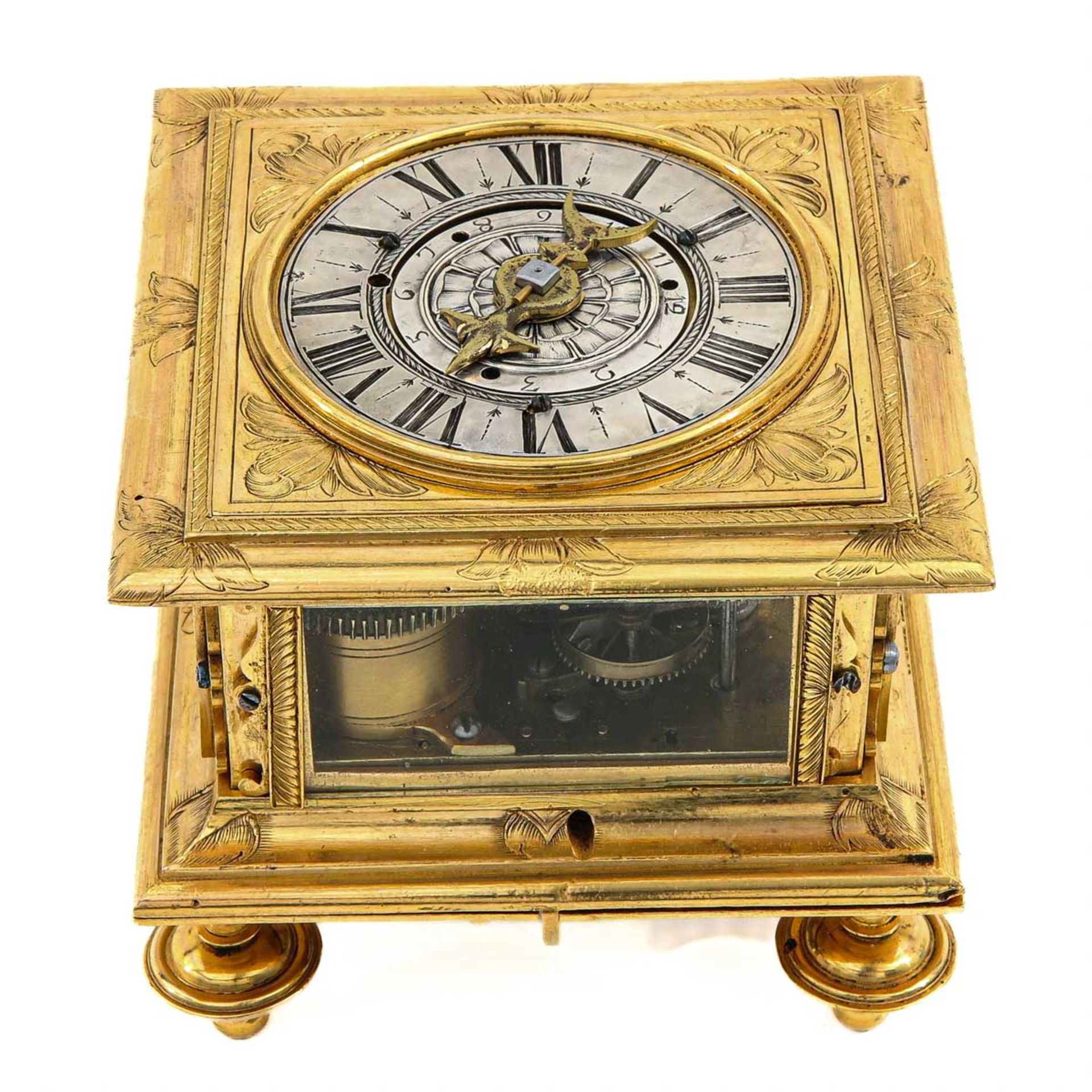 A 17th Century German Box Clock or Doosklok Signed David Weber