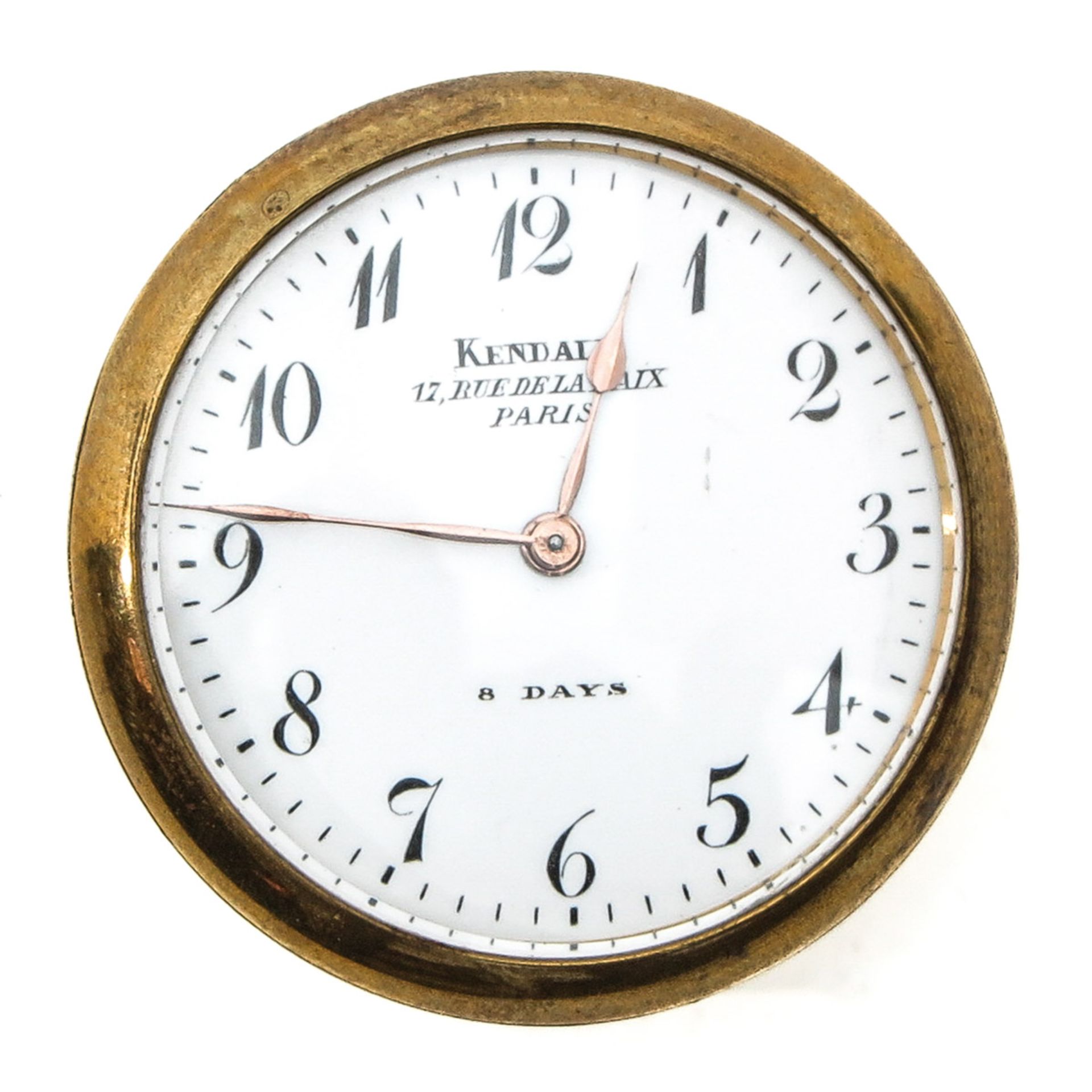 A Travel Clock Signed Kendall Paris - Image 4 of 8
