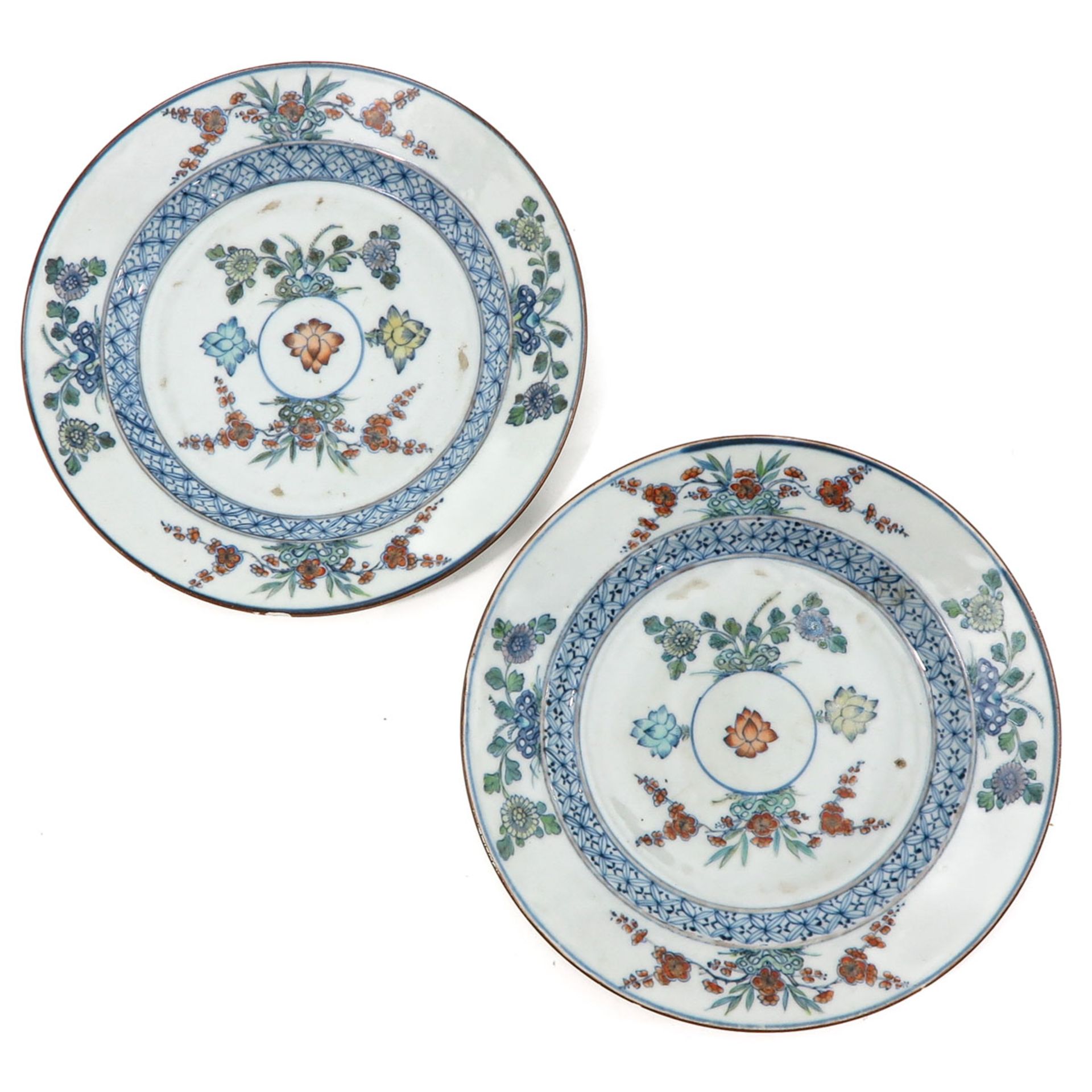 A Pair of Doucai Plates
