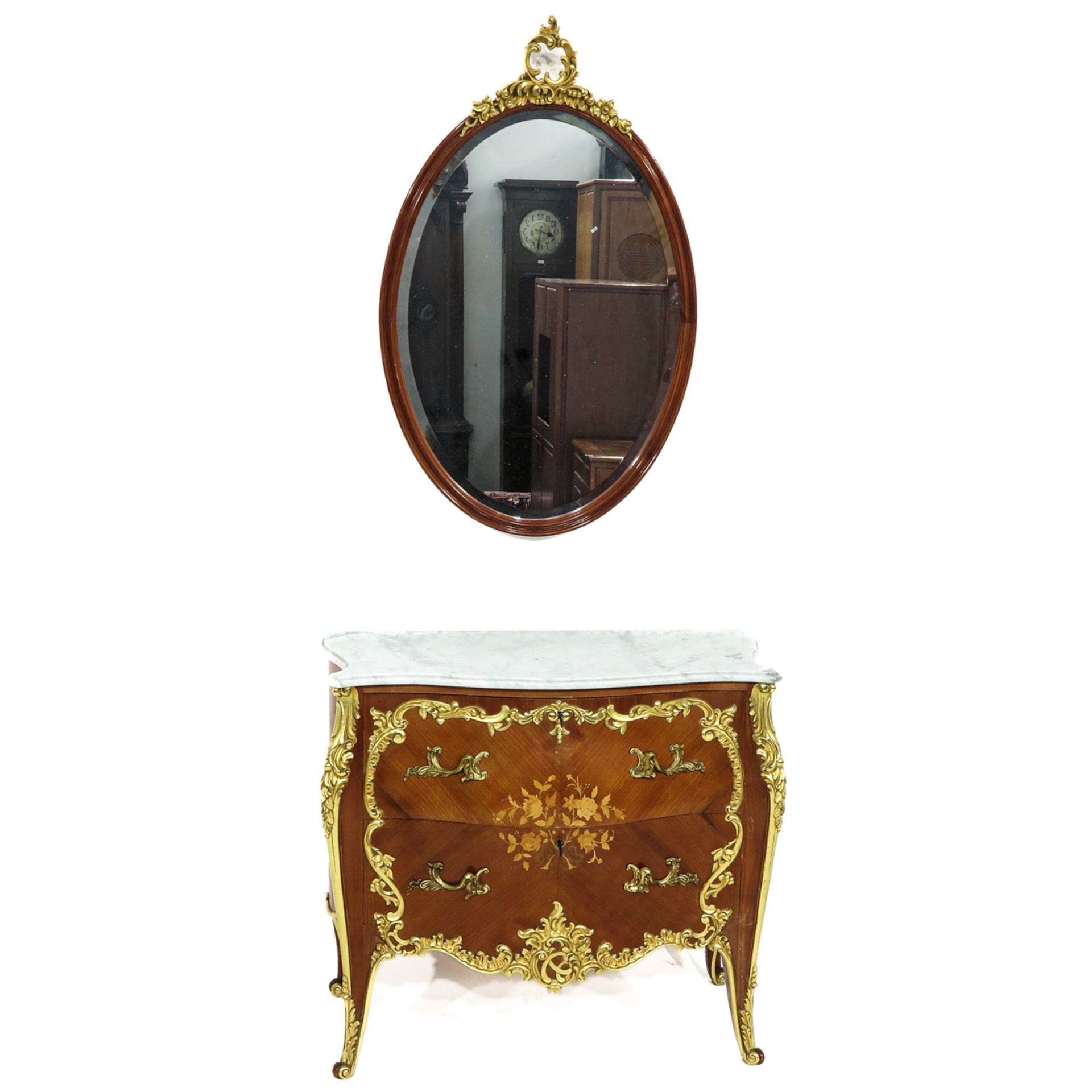 A Mirror and Commode