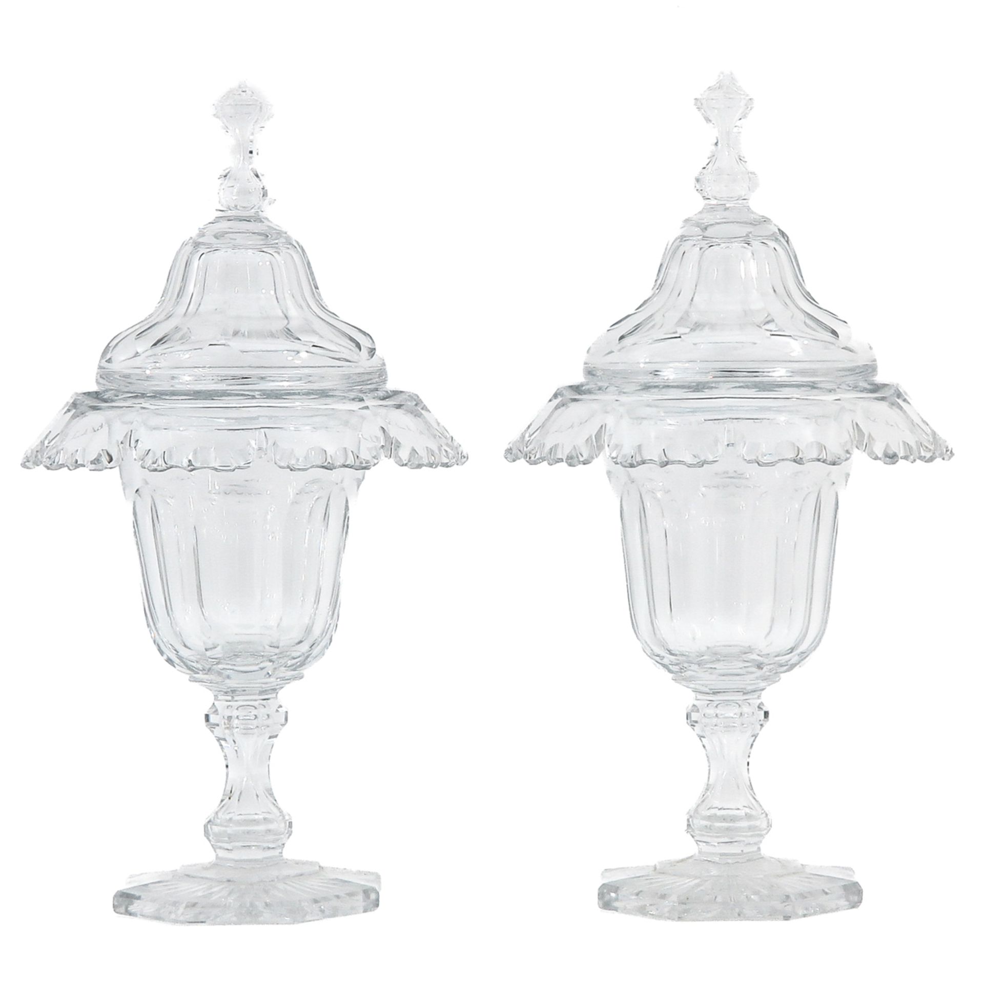 A Lot of 2 19th Century Crystal Coupes - Bild 2 aus 8