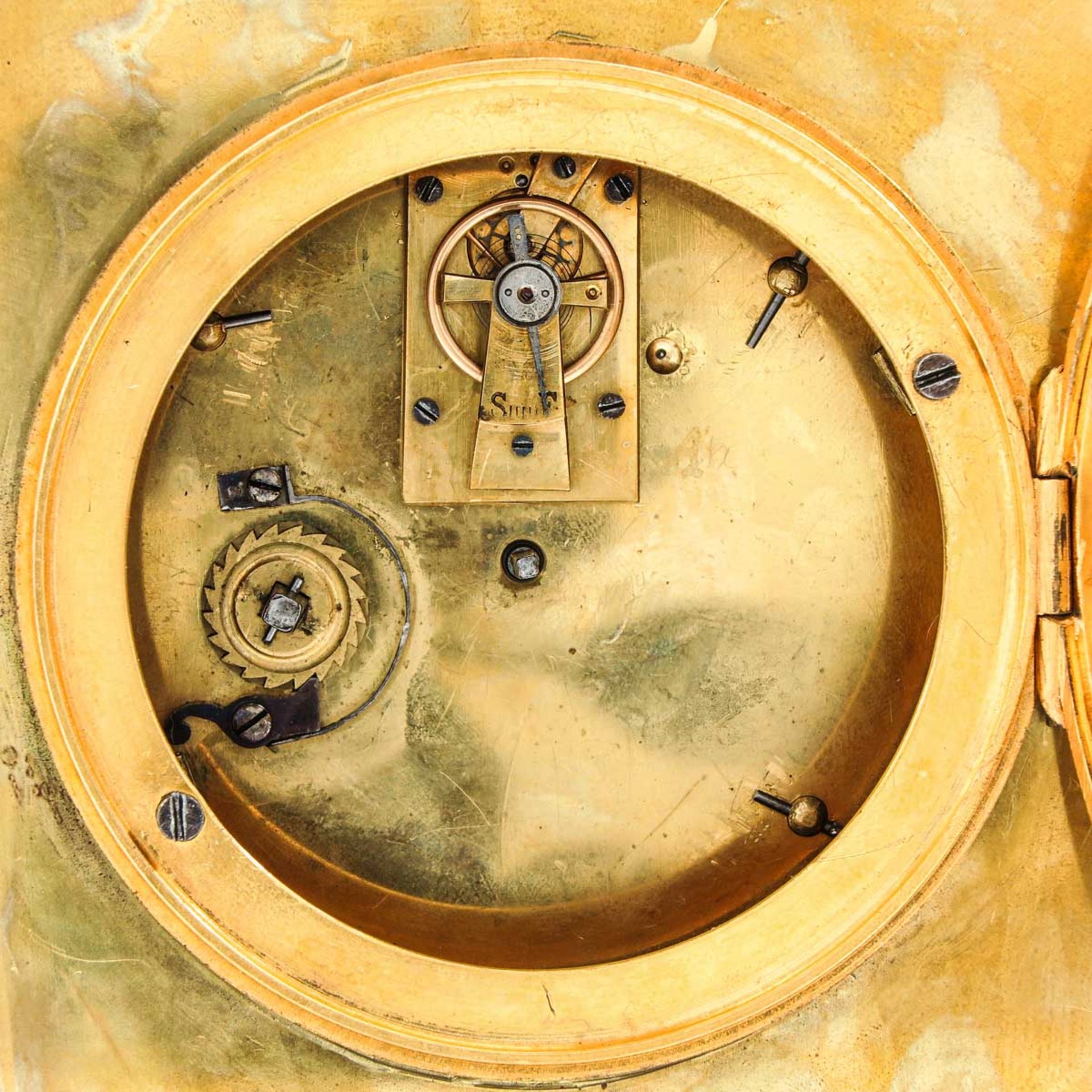 A Brass Table Clock Circa 1920 - Bild 7 aus 7