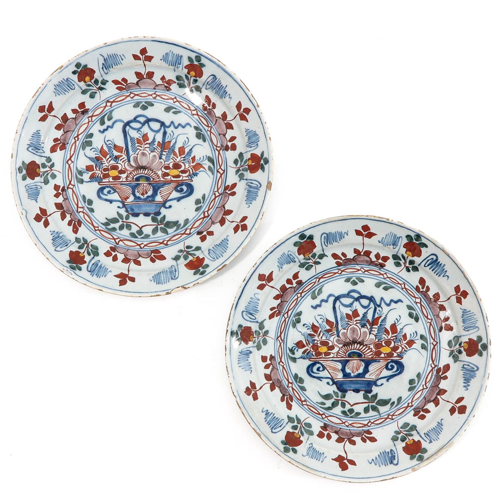 A Lot of 5 18th Century Delft Plates - Bild 3 aus 9