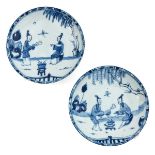 A Pair of Blue and White Plates