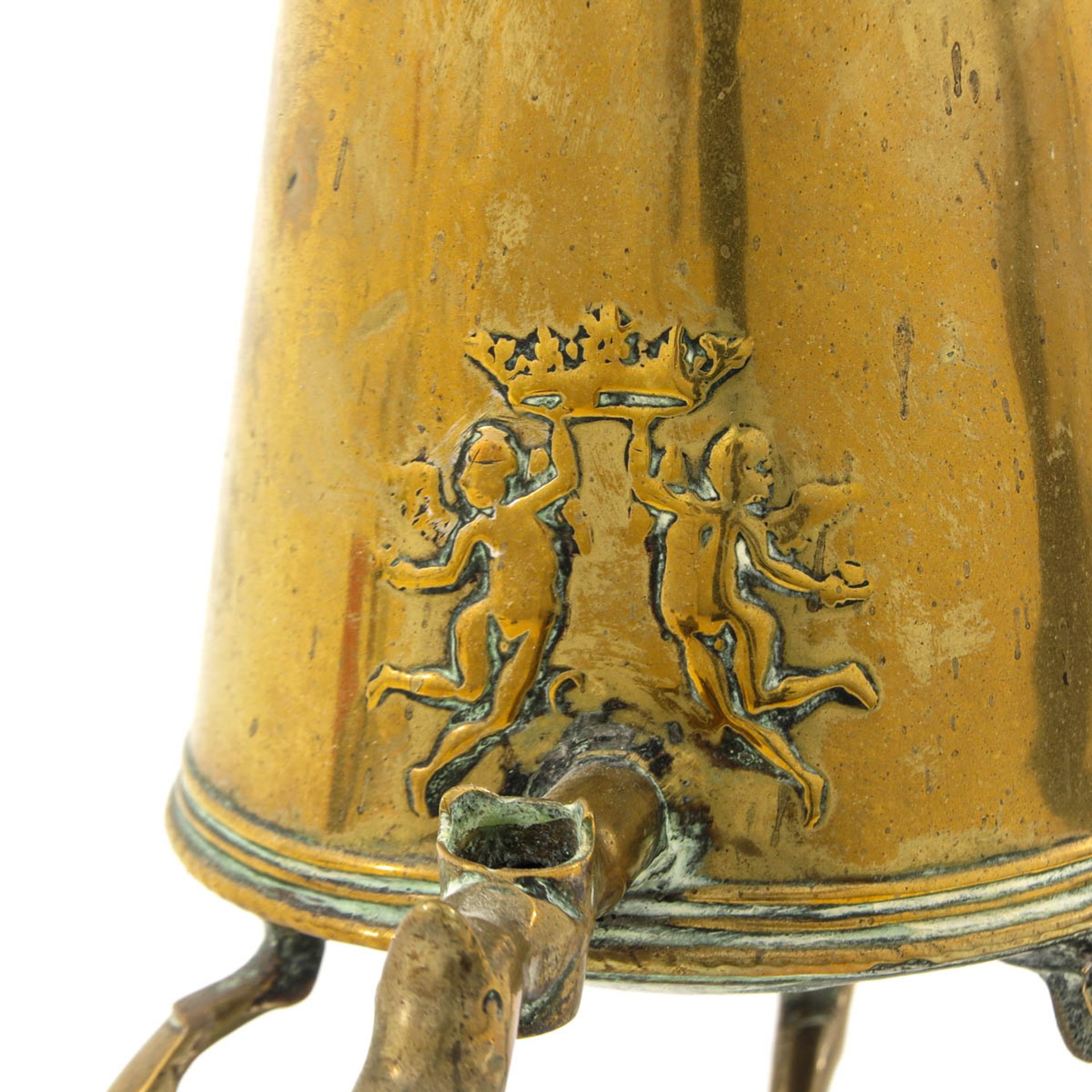A Brass 18th Century Jug - Bild 9 aus 9