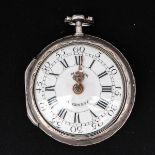 A Silver Pocket Watch Signed Bordier Geneve