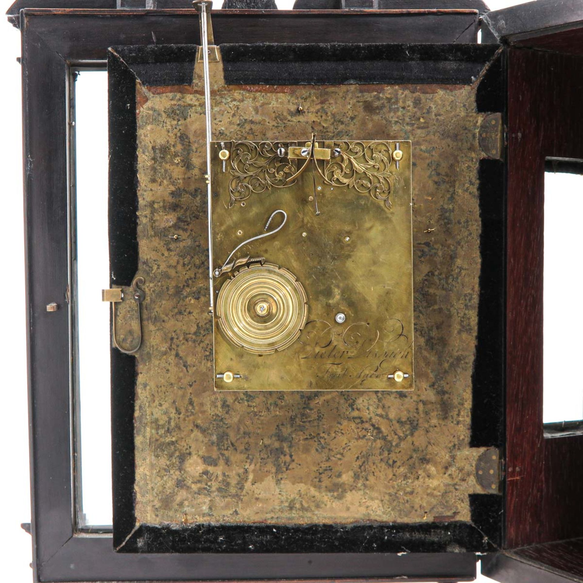 A 17th Century Hague Clock or Haagsche Klok Signed Pieter Visbagh - Image 7 of 9