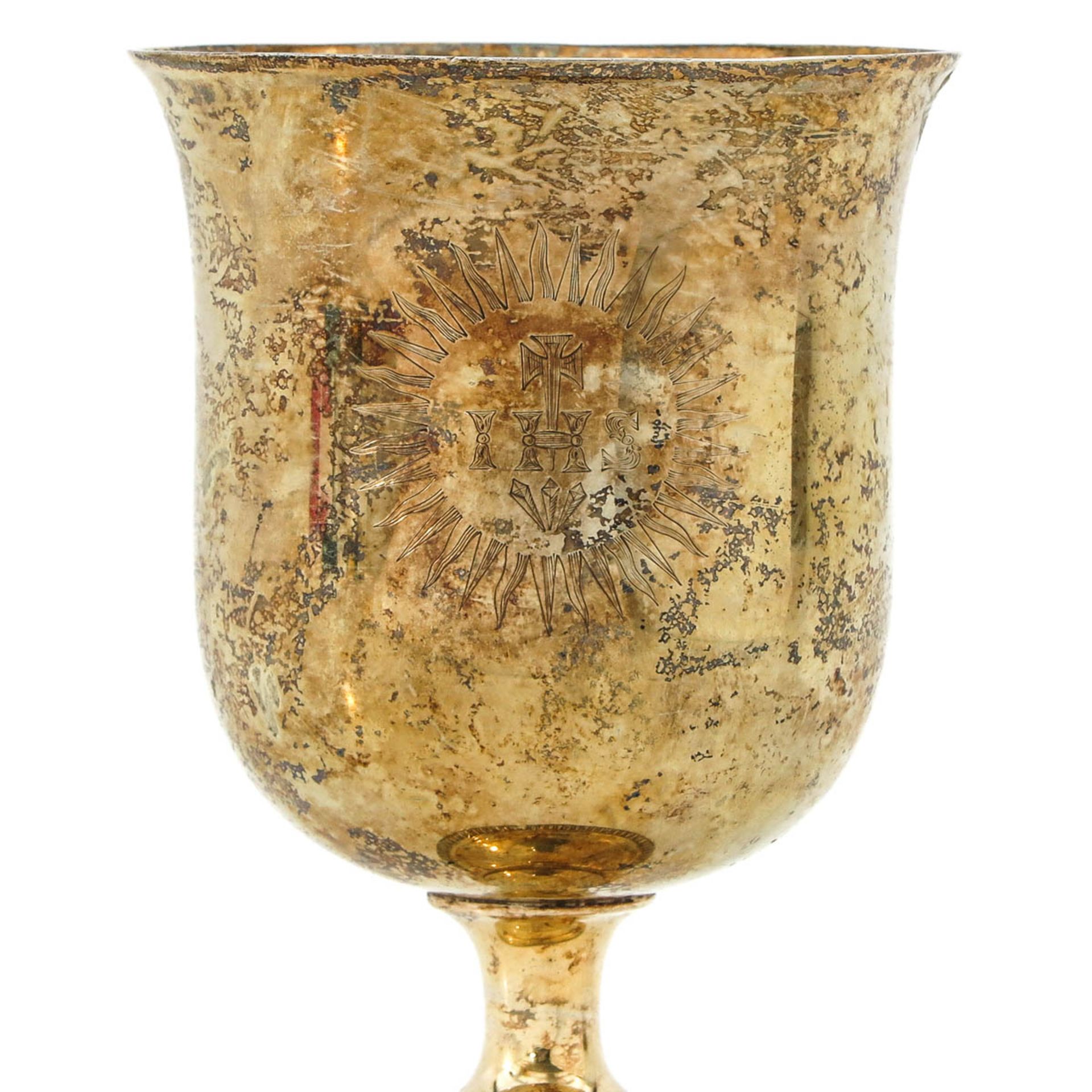 A Gold Plated Silver Chalice - Bild 8 aus 9