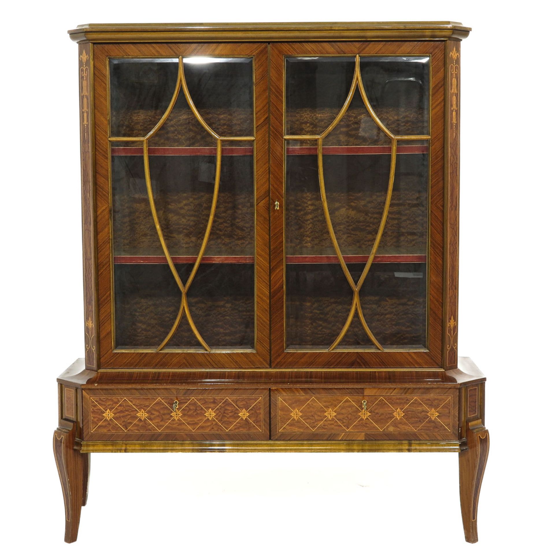 A Walnut Vitrine