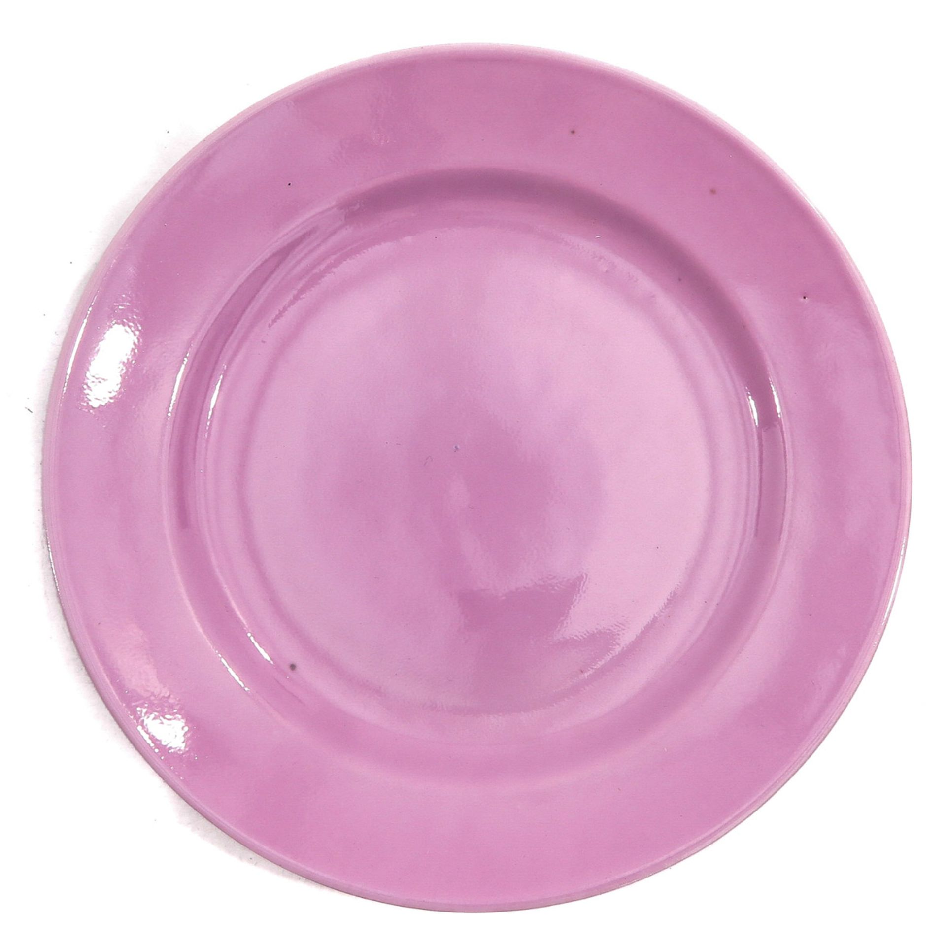 A Pink Glazed Plate