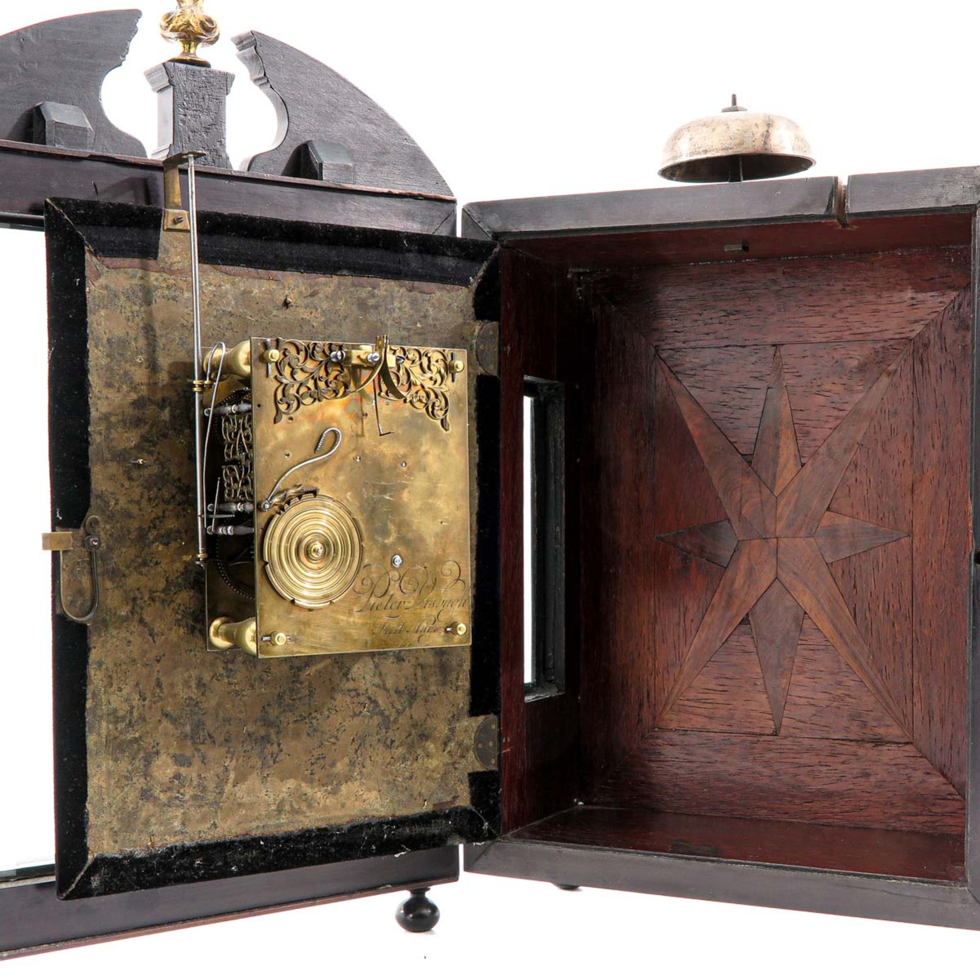 A 17th Century Hague Clock or Haagsche Klok Signed Pieter Visbagh - Image 8 of 9