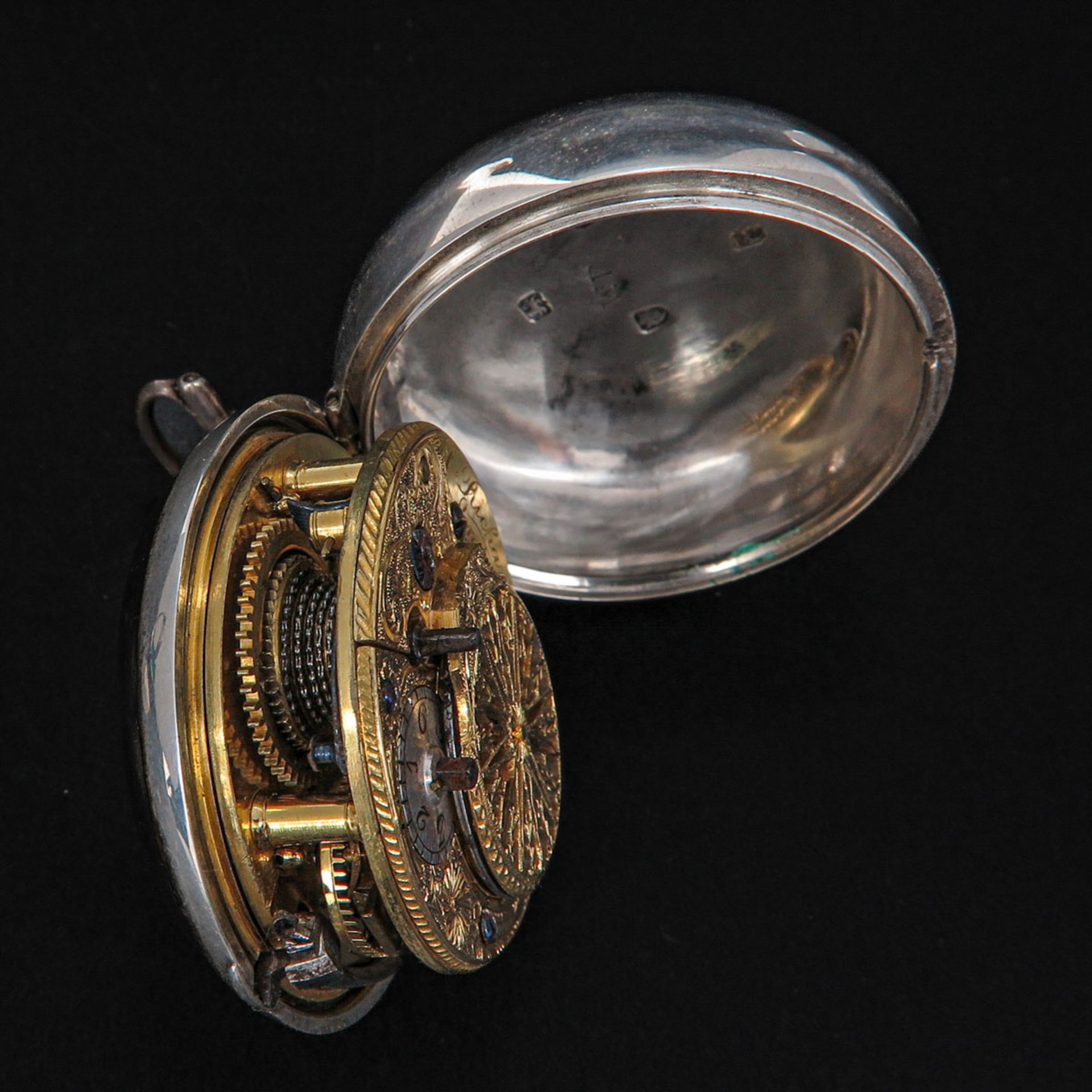 A Silver Pocket Watch Signed J. Richards London - Bild 8 aus 9