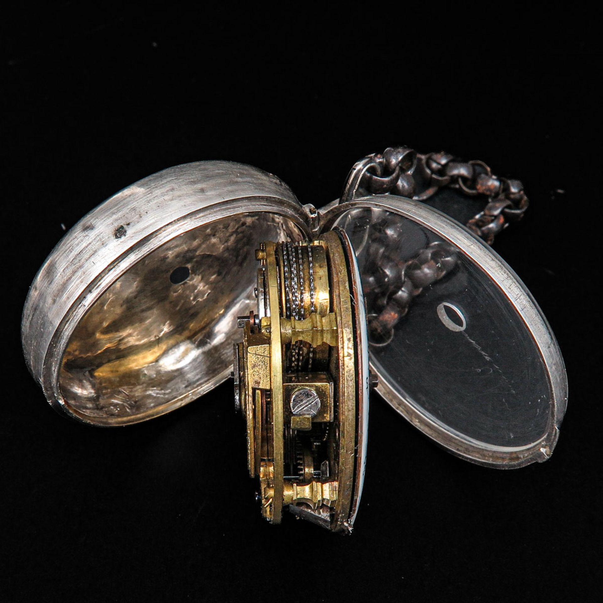 A Silver Pocket Watch Signed Jean & Ant Rey - Bild 9 aus 10