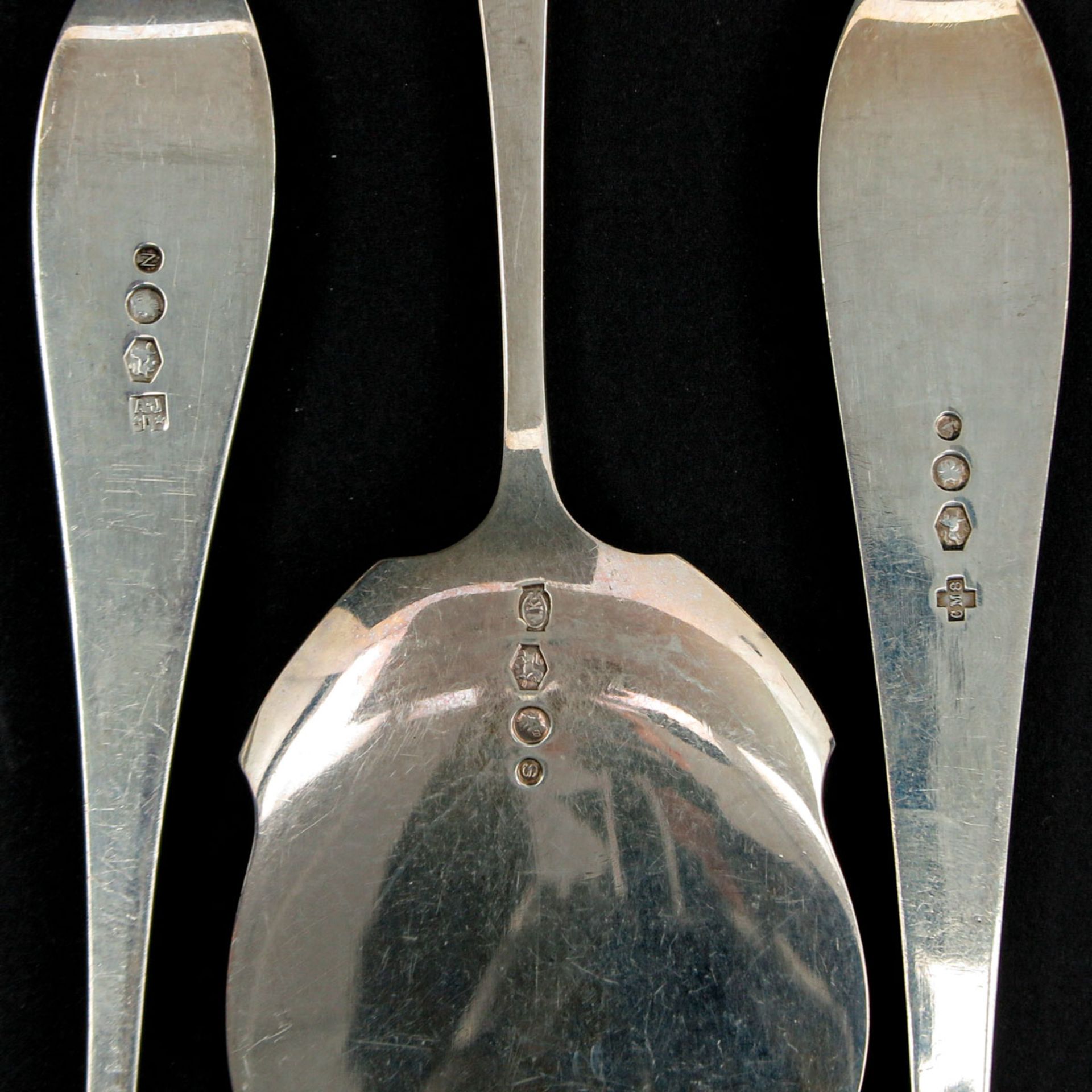 A Collection of Dutch Silver Cutlery - Bild 7 aus 8