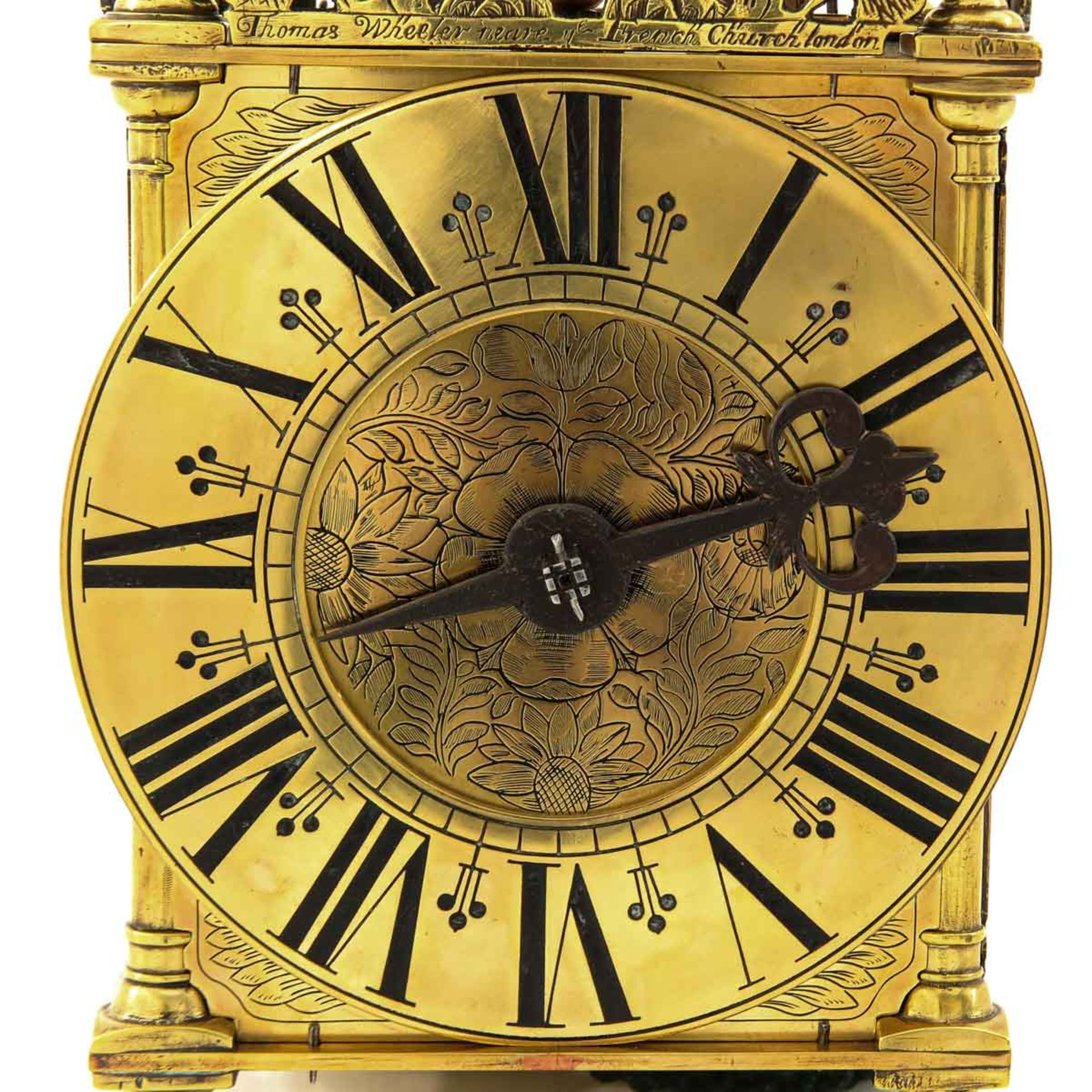 An English Lantern Clock Signed Thomas Wheeler Circa 1670 - Image 6 of 7