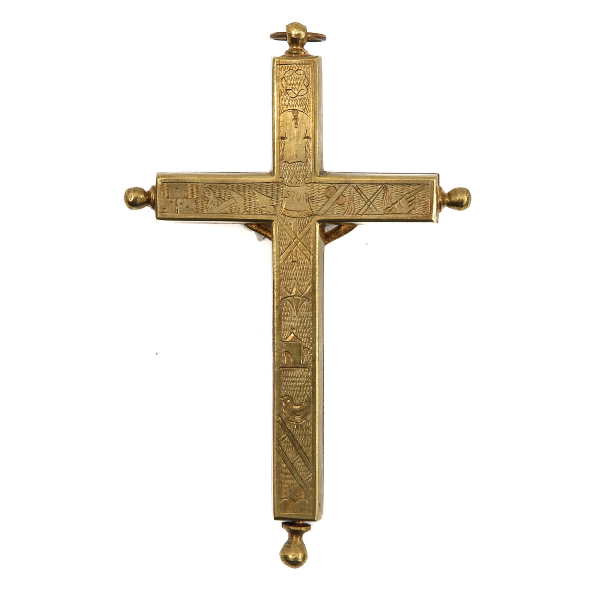 A Relic Cross Including 5 Relics with Certificate - Bild 2 aus 3