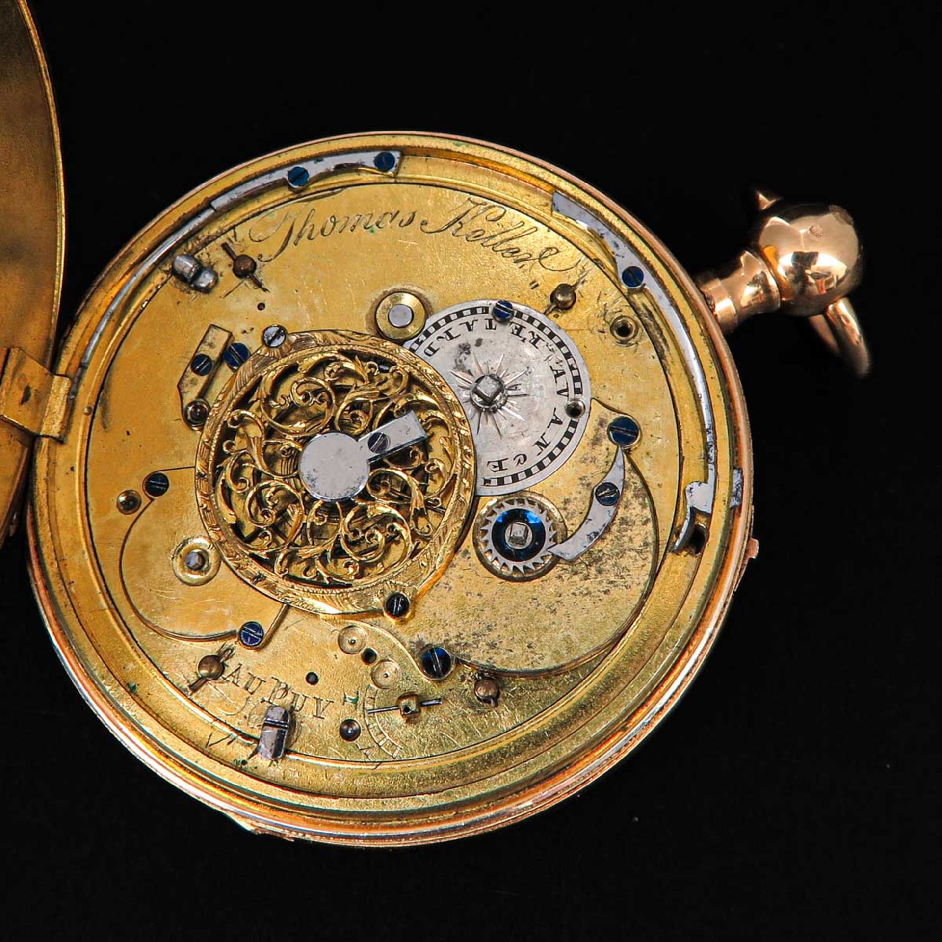 A Gold Pocket Watch Signed Thomas Keller Circa 1820 - Bild 6 aus 7