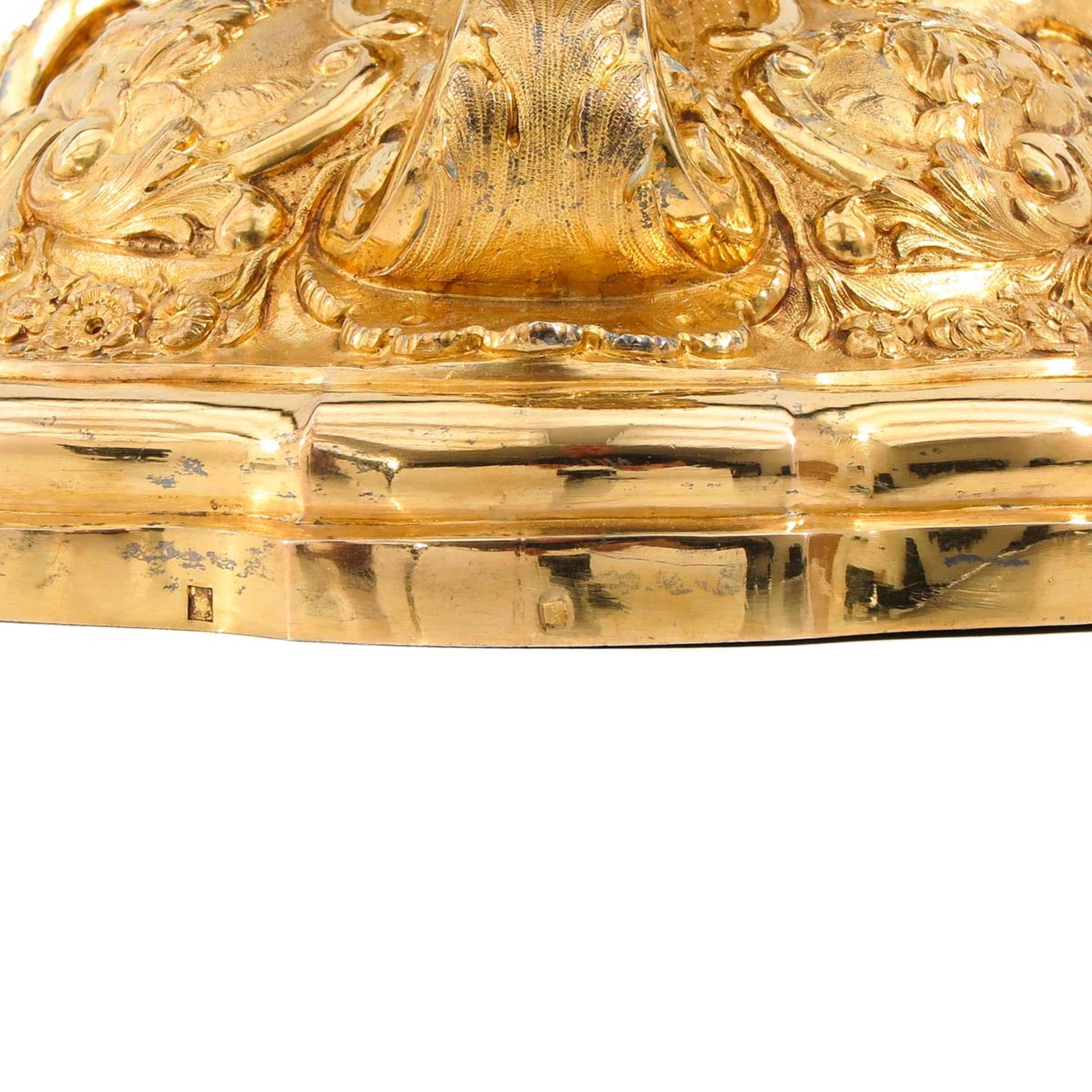 A Very Large 19th Century Gold Plated Silver Chalice - Image 9 of 10