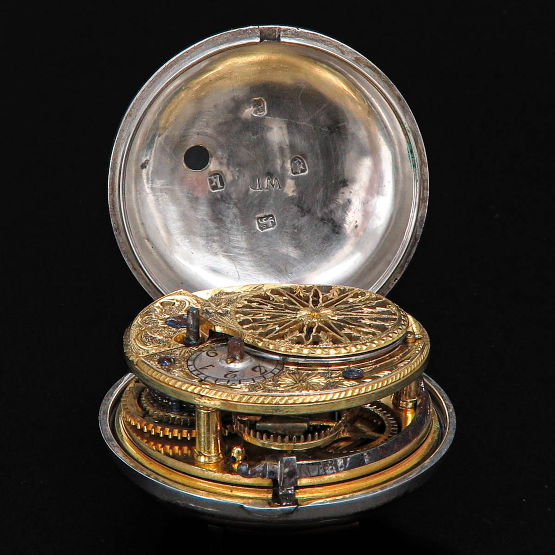 A Silver Pocket Watch Signed J. Richards London - Bild 5 aus 9