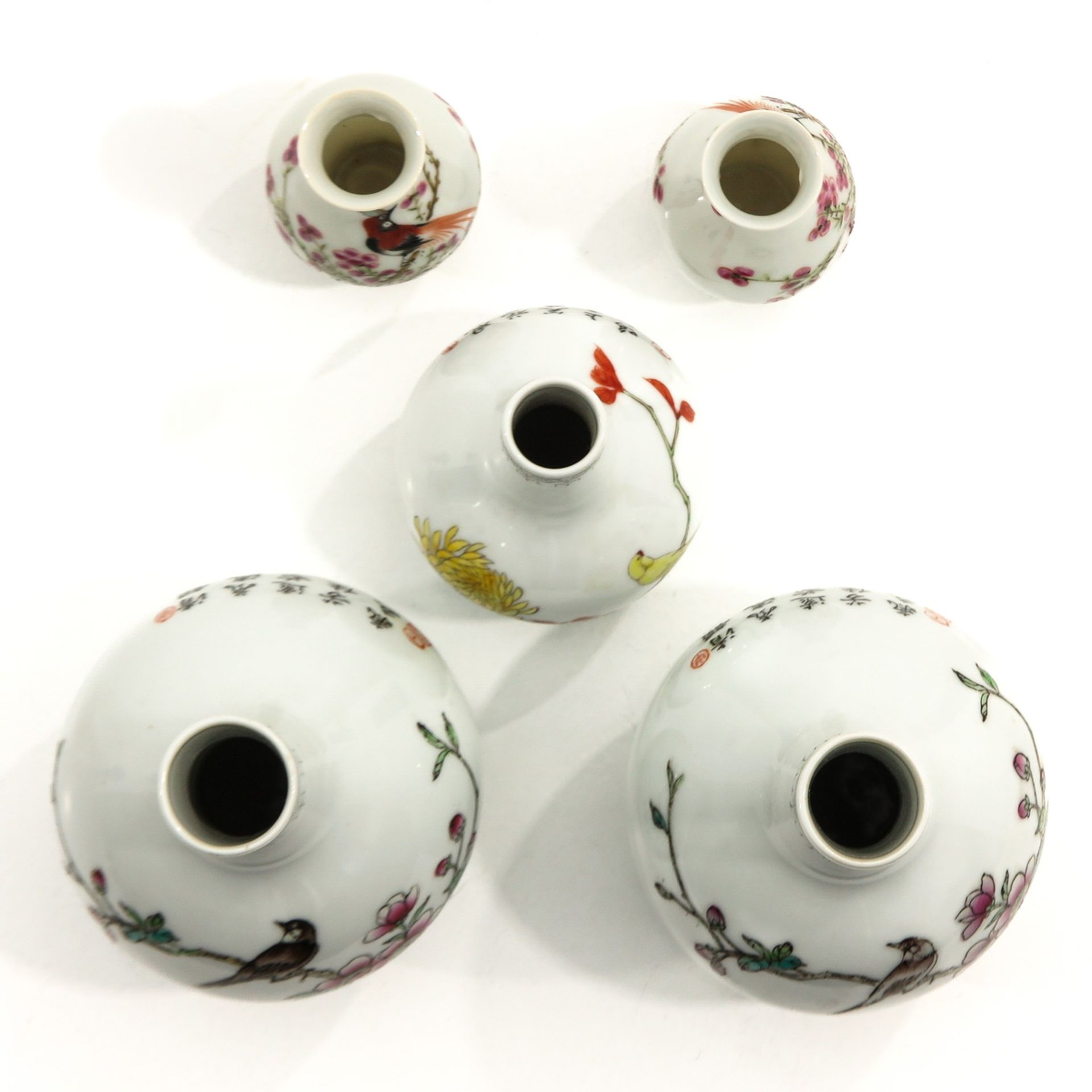 A Diverse Collection of Famille Rose Vases - Image 7 of 10