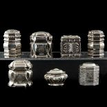 A Lot of 7 19th Century Silver Scent Boxes