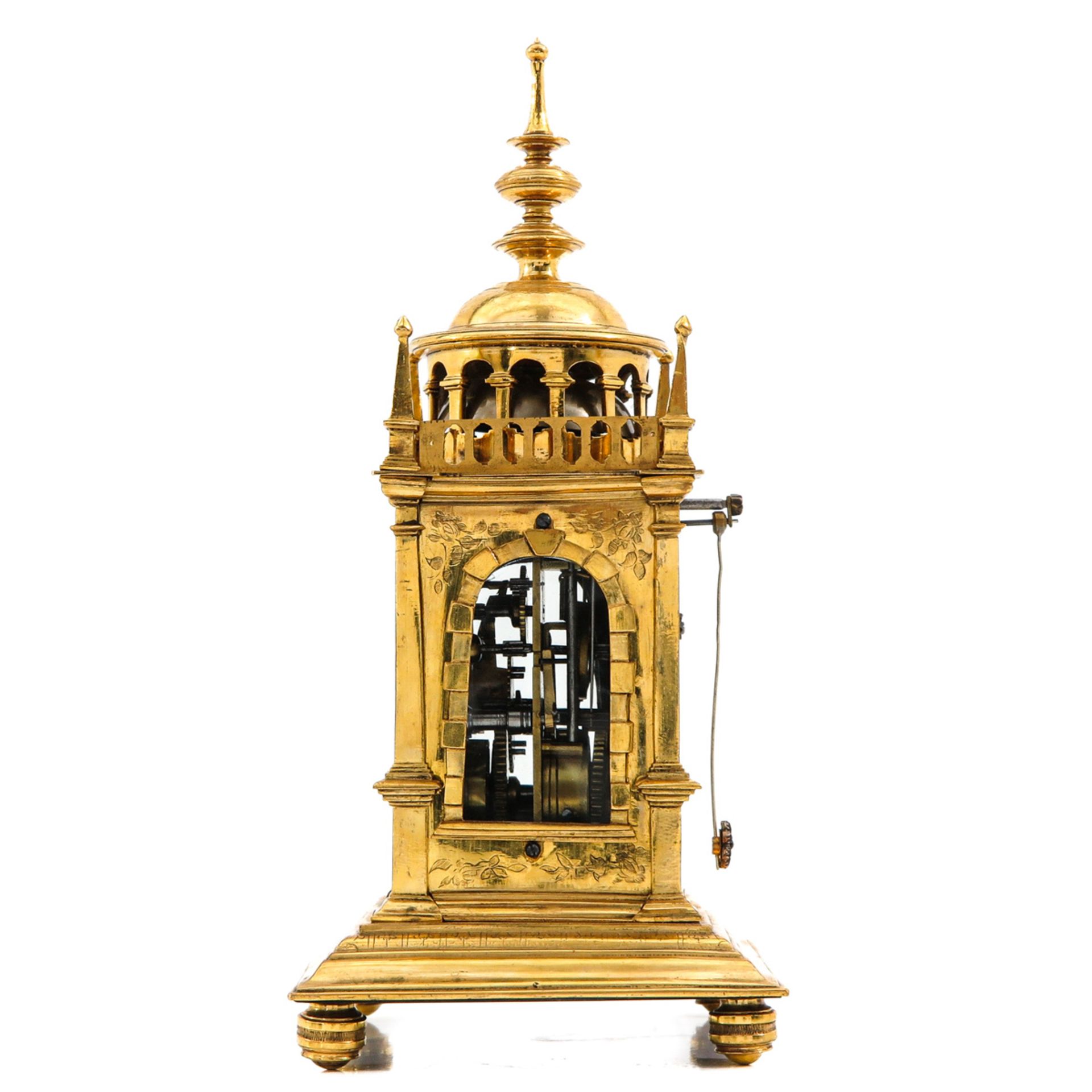 A 17th Century Gilded Turmuhr Clock - Image 4 of 10