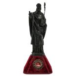 A Bronze Sculpture Depicting Saint with Saint Lambert Relic