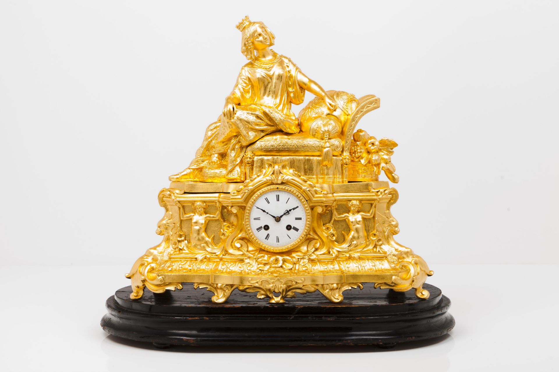 A Napoleon III table top clock